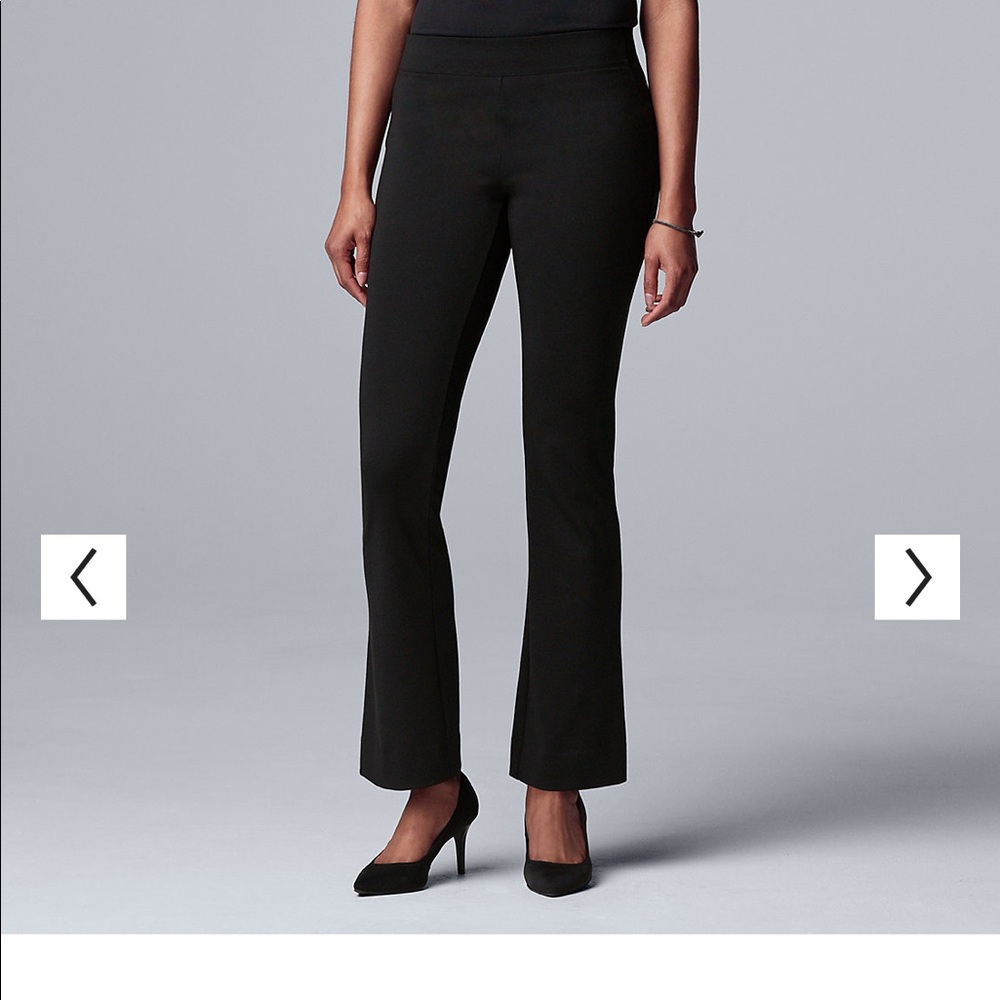 Black pull-on flare leg pant XL